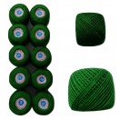 OFFICE GREEN - Set Lot of 10 - 6 Ply Strand - Cotton Thread Yarn Cross Stitch Embroidery	